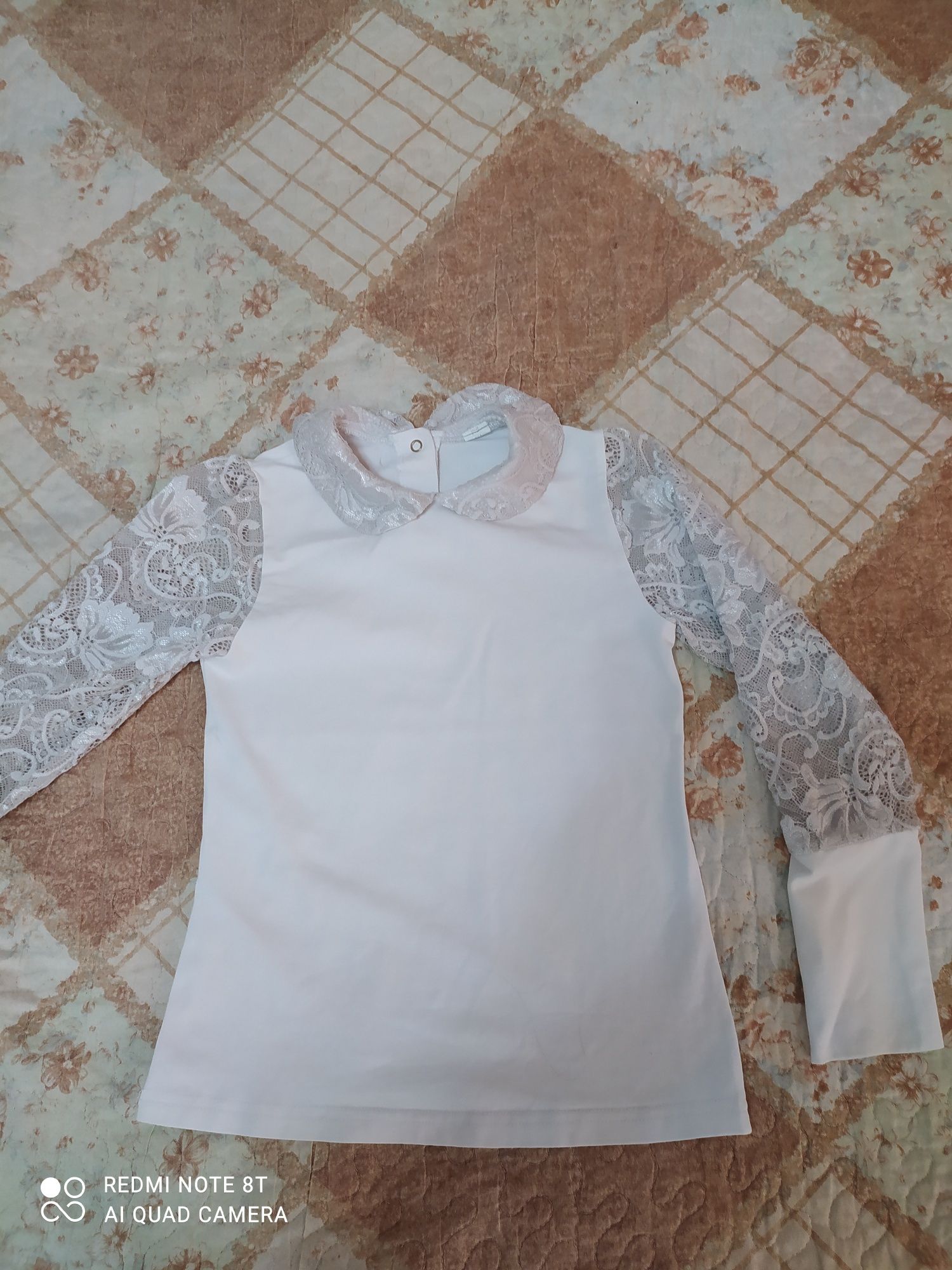 Белая блузка для девочки 7 лет
