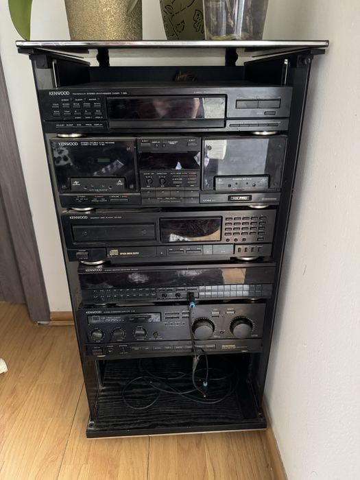 Stație audio Kenwood puternică + 2 boxe Jamo Professional 300