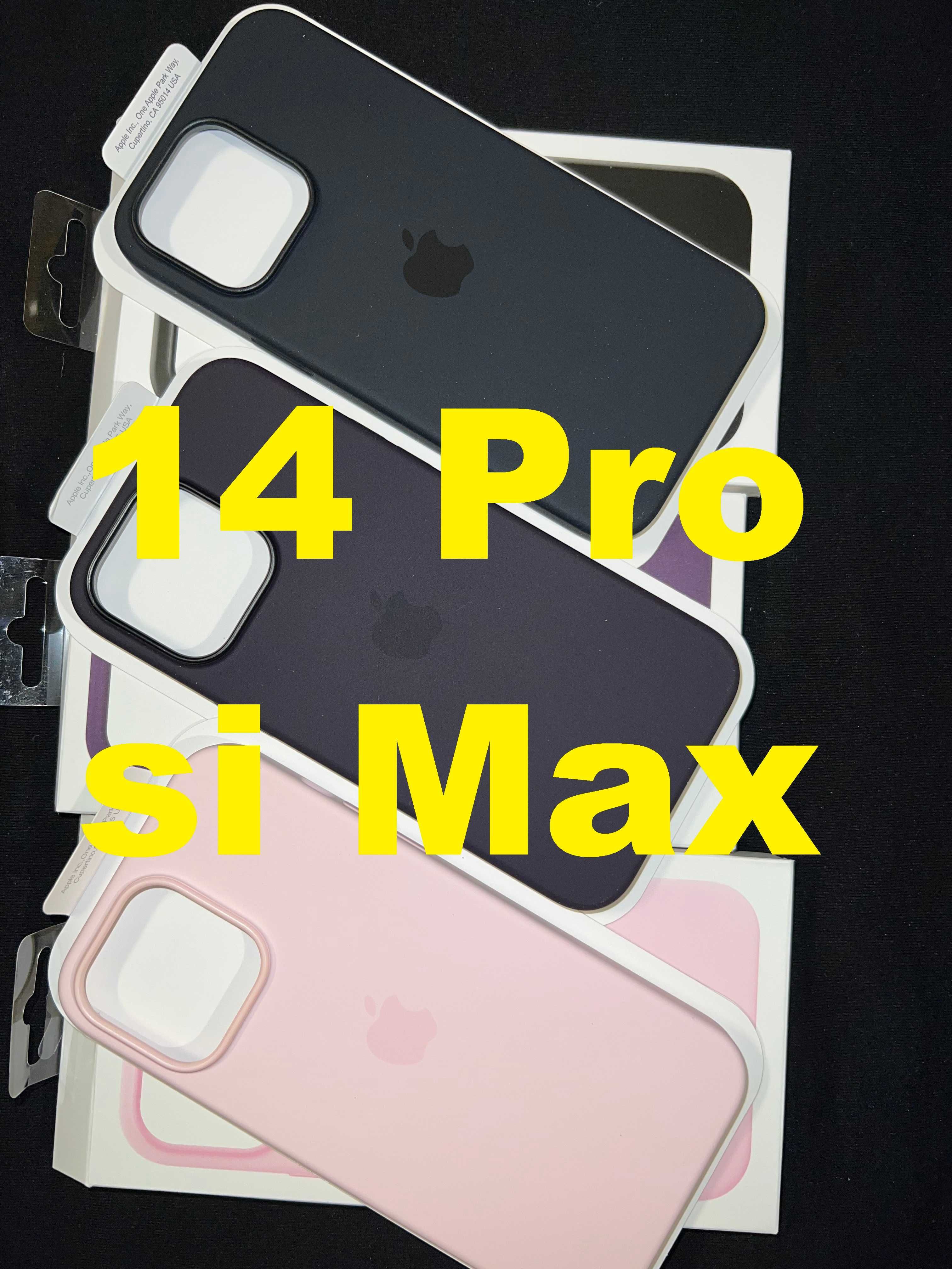 3 Husa iPhone Silicon 12 13 14 15 PLUS PRO si MAX Premium Slim Carcasa
