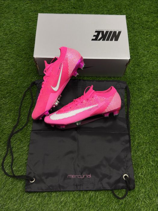 Ghete de Fotbal Nike Vapor 13 Elite Mbappe Rosa FG