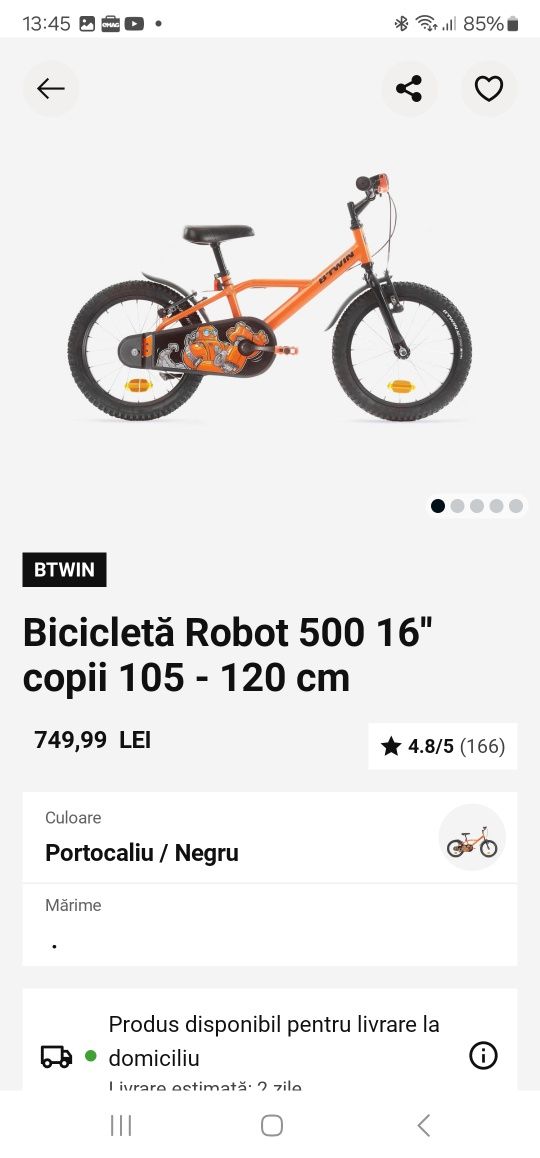 Bicicleta BT Win decathlon 16 inch