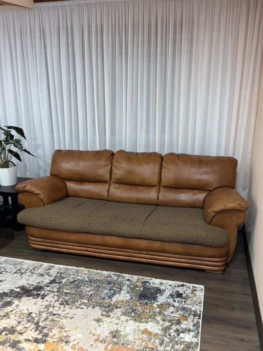 Canapele 3, 2  locuri + fotoliu Alprom (cadru din lemn)