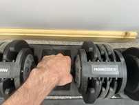 2 gantere cu sistem reglabil, 25kg, Progressive