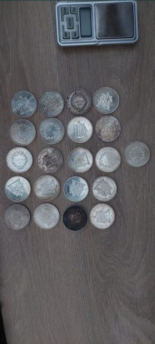 Lot 21 Monede Argint – 50 Francs Franța | 630 g Argint | Preț Fix