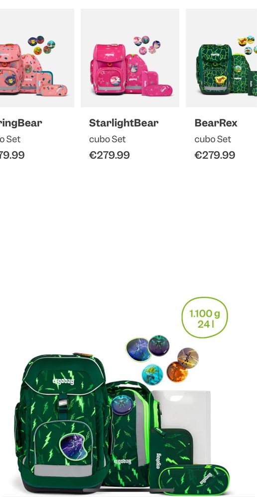 Раница Ergobag pack StarlightBear, комплект от 6 части