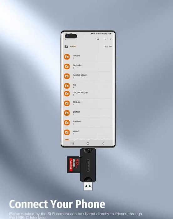 2-in-1 Card Reader — компактный для SD/TF карт и SIM. Есть доставка