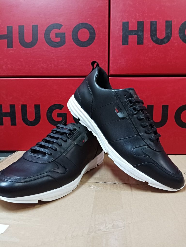 Оригинални кожени маратонки Hugo Boss 45 , 46 Hybrid Runn мъжки обувки