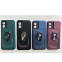 Motorola E13/E22/G32 - Husa Solid Case Inel Metalic Neagra