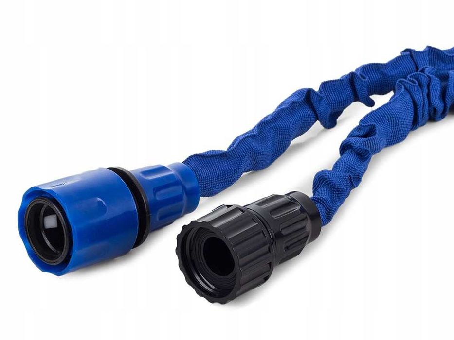 Furtun de gradina extensibil 15-45 metri cu pistol pulverizator albast
