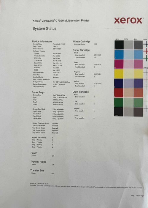 Imprimanta multifunctionala XEROX VersaLink C7020