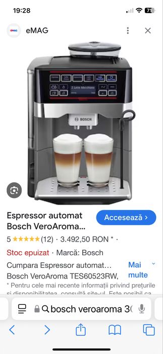 bosch vero aroma ca nou 2400 cafele