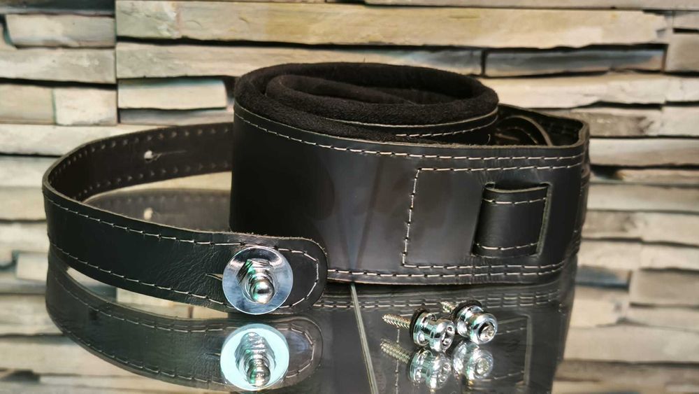 Curea Harley Benton Guitar Strap padded Black + straplock