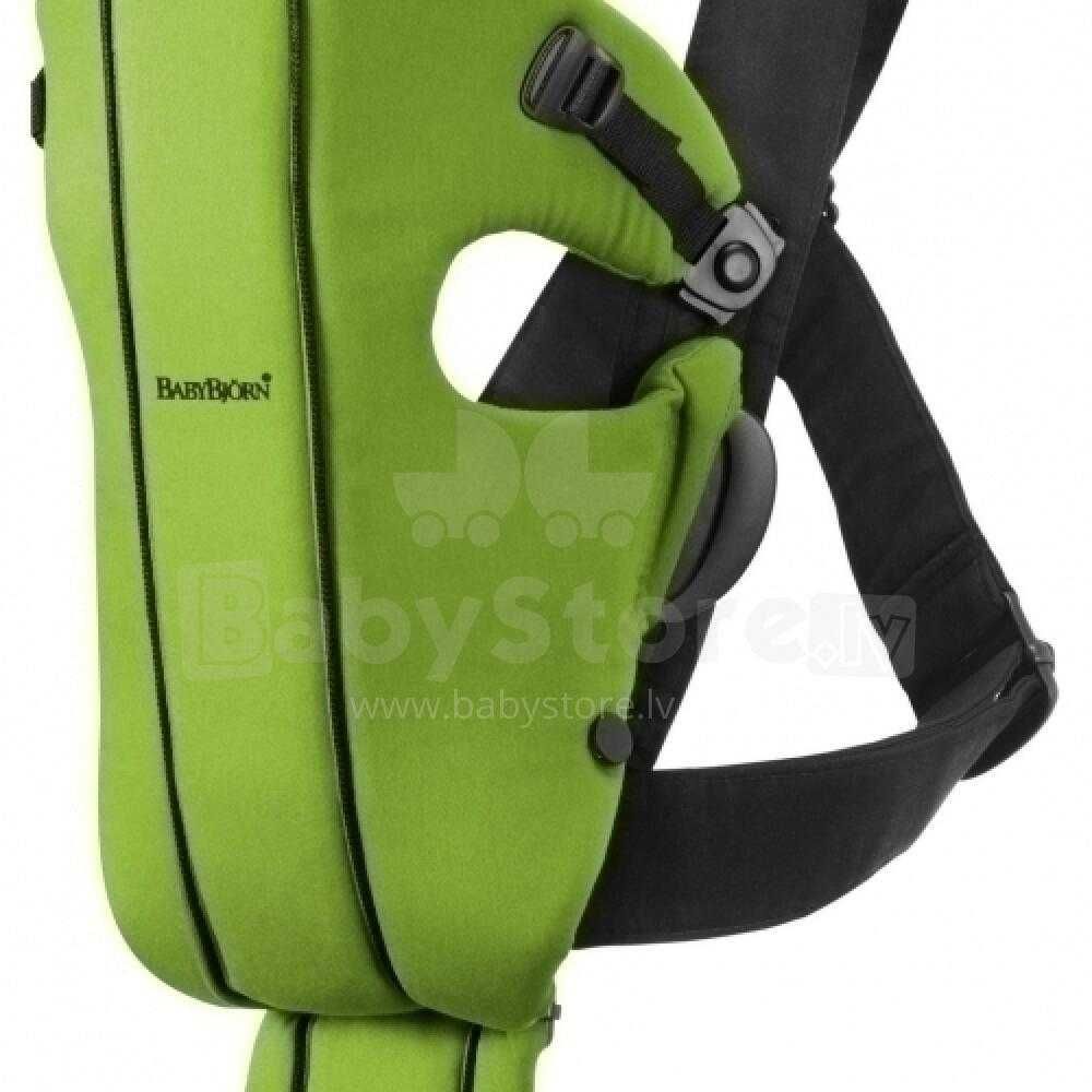 BabyBjörn Бебешка ергономична раница Mini, Cotton, green