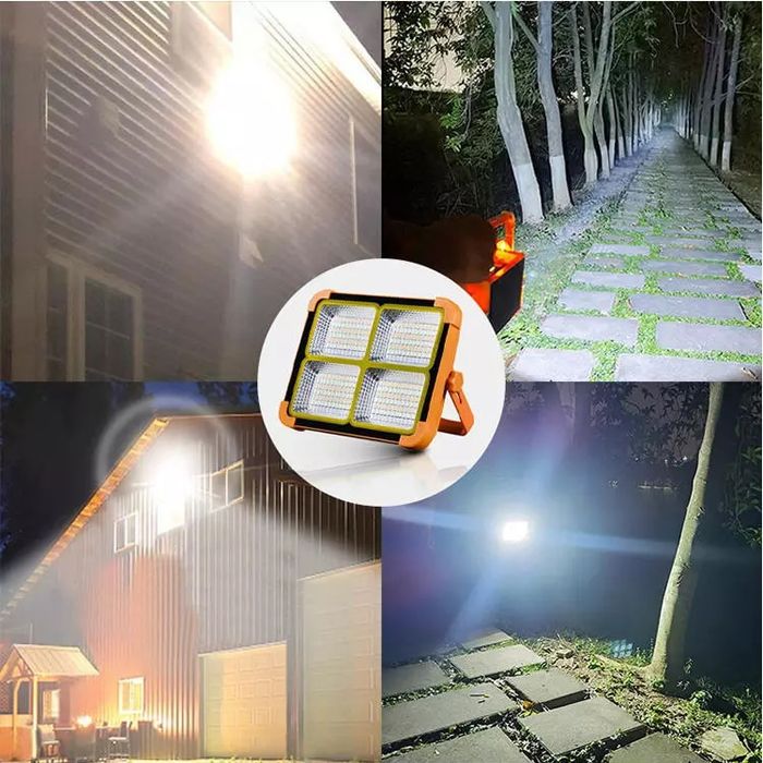 Proiector LED 500W cu Panou Solar CAMPING,PESCUIT