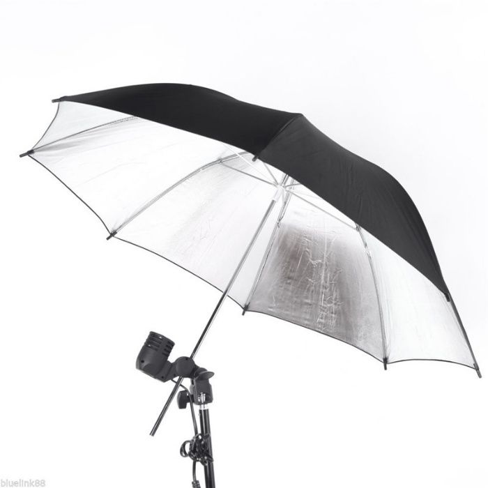 Umbrela foto silver - black ,91 cm, 102 cm, 110 cm, noi, factura.