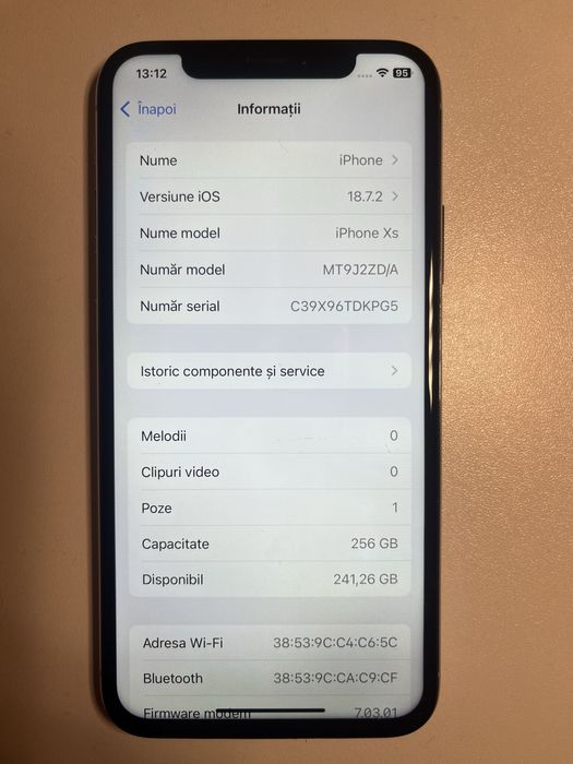 Vand Iphone X 256 GB