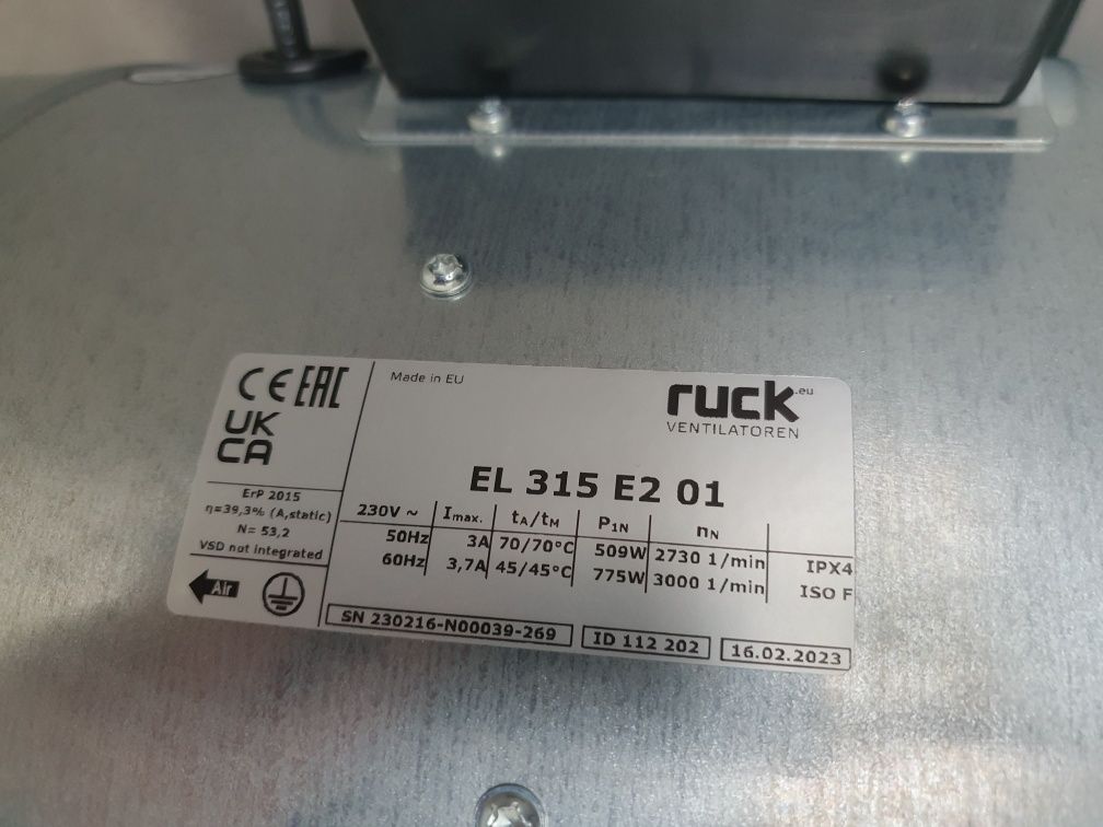 Ventilator de tubulatura Ruck el 315 e2 01