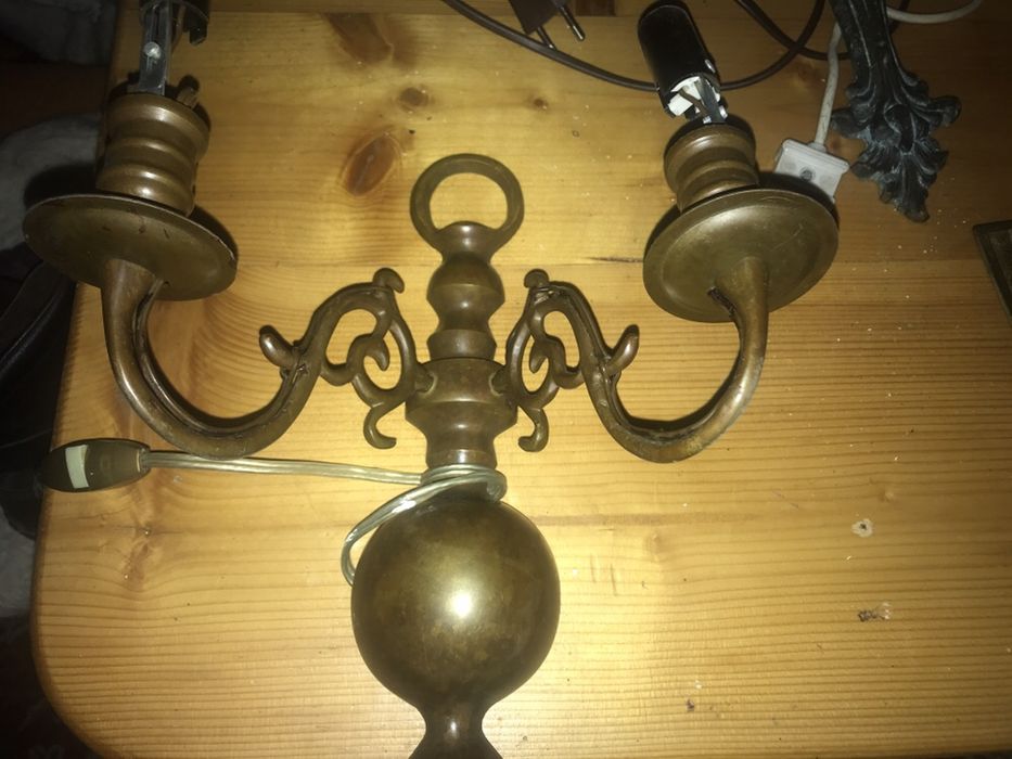 Антични Лампи и полилеи Уникални барокови от дърворезба ковано желязо