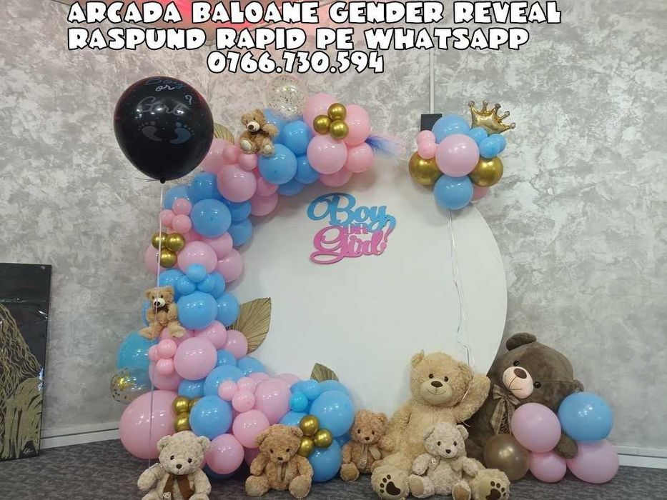 Photocorner botez/gender reveal/majorat/aniversare Aranjamente baloane