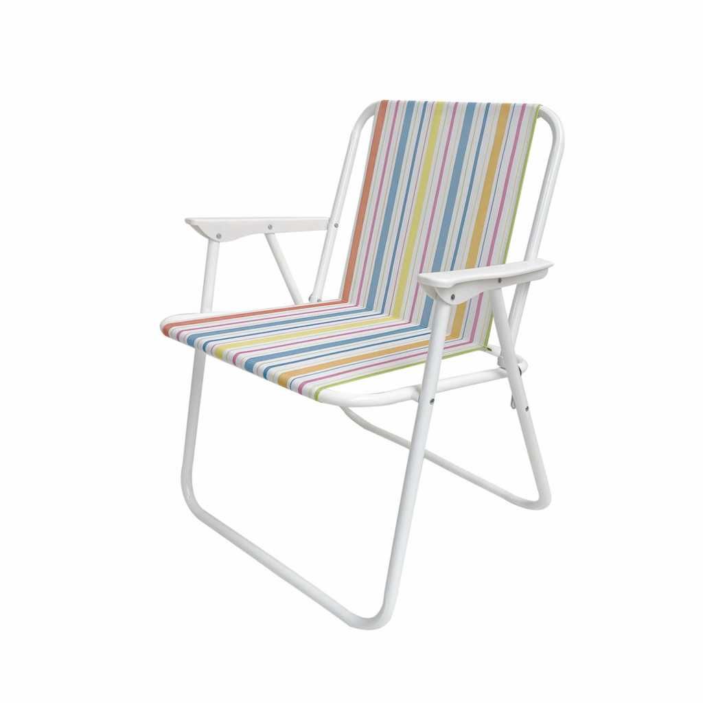 Плажен сгъваем стол цветни райета 73*52*43cm