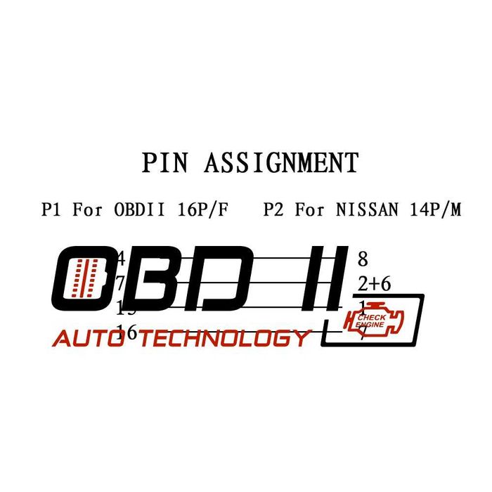 Кабел / Преходник / Адаптер за Nissan 14 Пина Pin Нисан Delphi Autocom