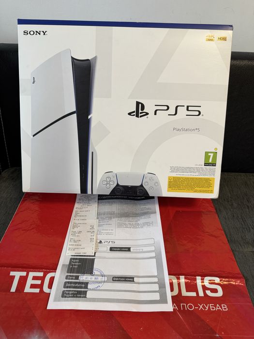 КАТО НОВ Sony Playstation 5 Slim Technopolis Гаранция 2027  White PS5