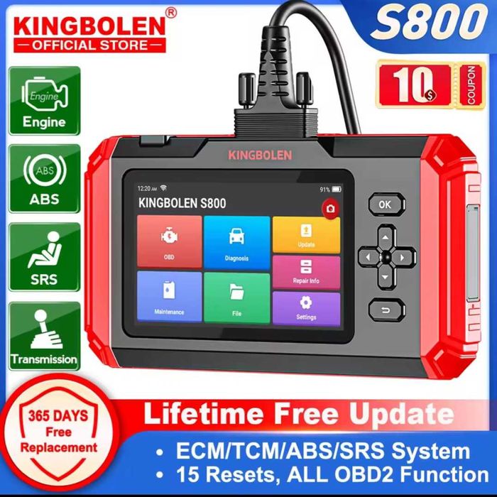 Tester auto Kingbolen S800,autovin,free update,4 sisteme,15 reseturi
