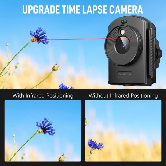 Time-lapse камера с инфрачервено позициониране и LED светлина