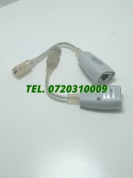 Adaptor Extensie Usb Rj45 45m Cat 5 6