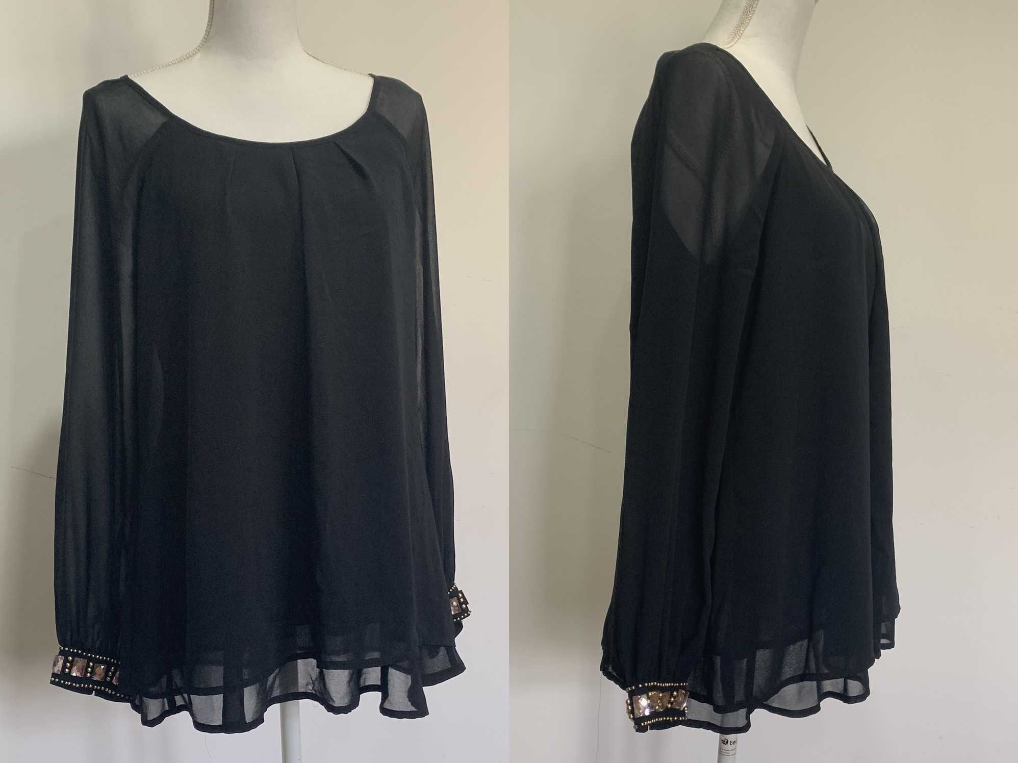 Bluza transparenta neagra pentru ocazie