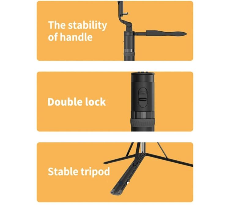 Selfie stick Bluetooth cu telecomanda Techsuit L05, 149cm