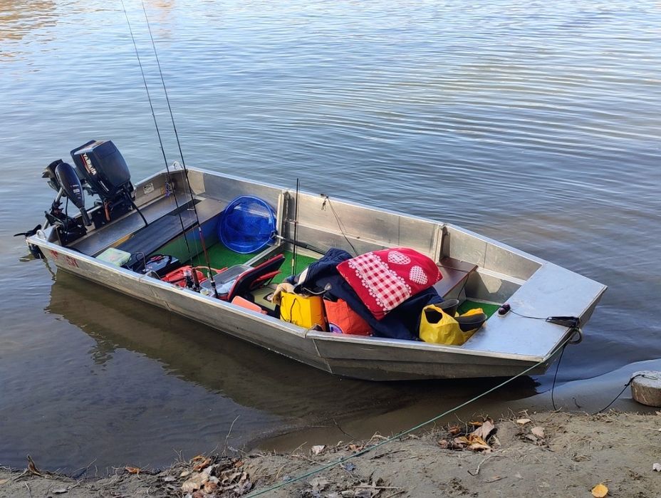 Barca aluminiu 3.55m + trailer