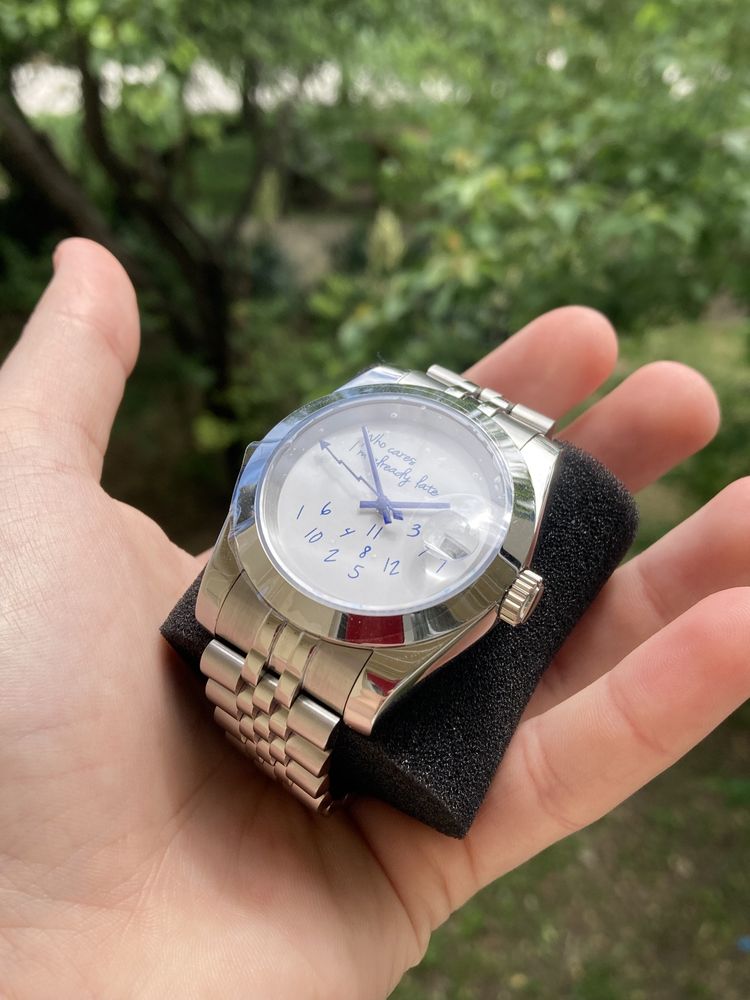 Seiko Mod Who Cares Im Already Late NH35 Jubilee Автомат Самонавиващ
