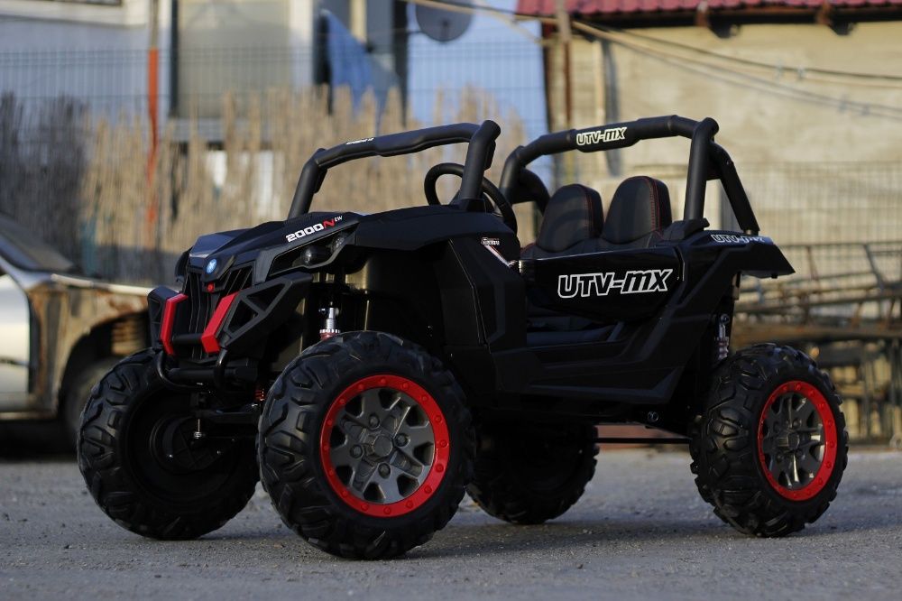 UTV electric pentru 2 copii Rocker Premium 4x4 140W 12V #Negru