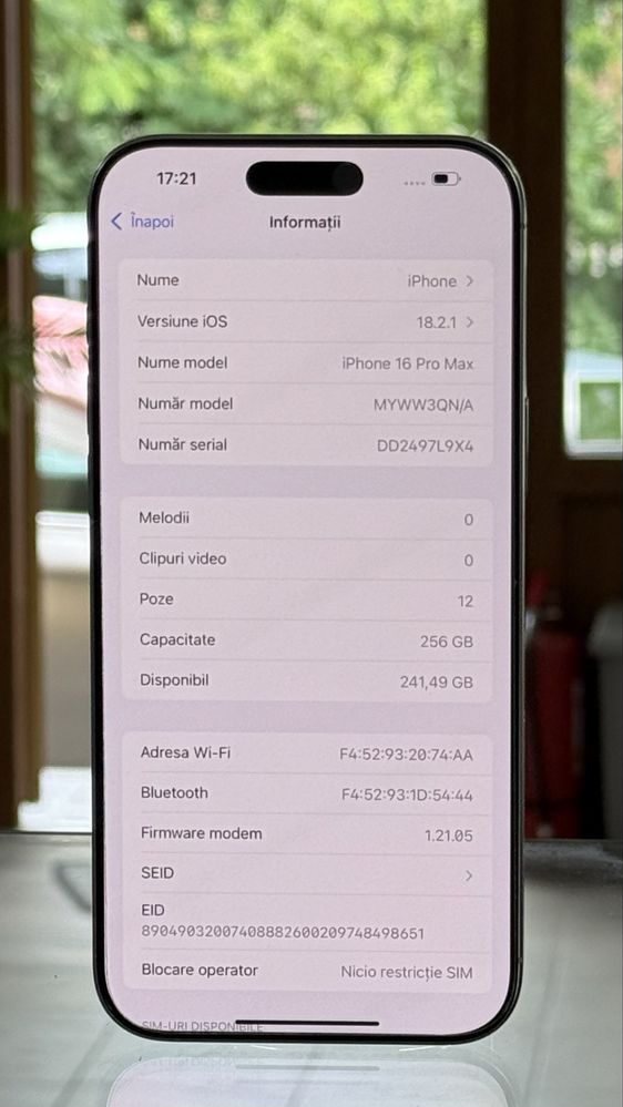 iPhone 16 Pro max 5500 lei fix