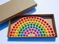 Set Montessori Curcubeu mare pentru invatarea si sortarea culorilor