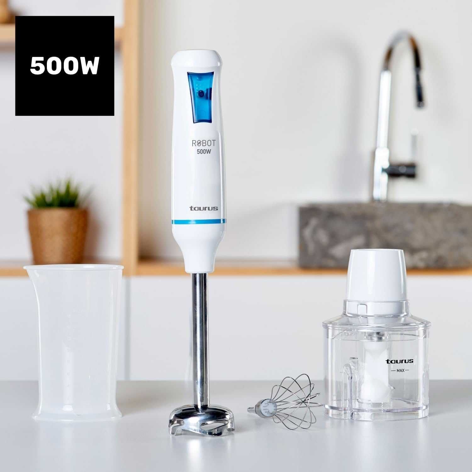 Ръчен пасатор 3 в 1 Taurus Robot 600 Plus Inox, 600W, 20 скорости