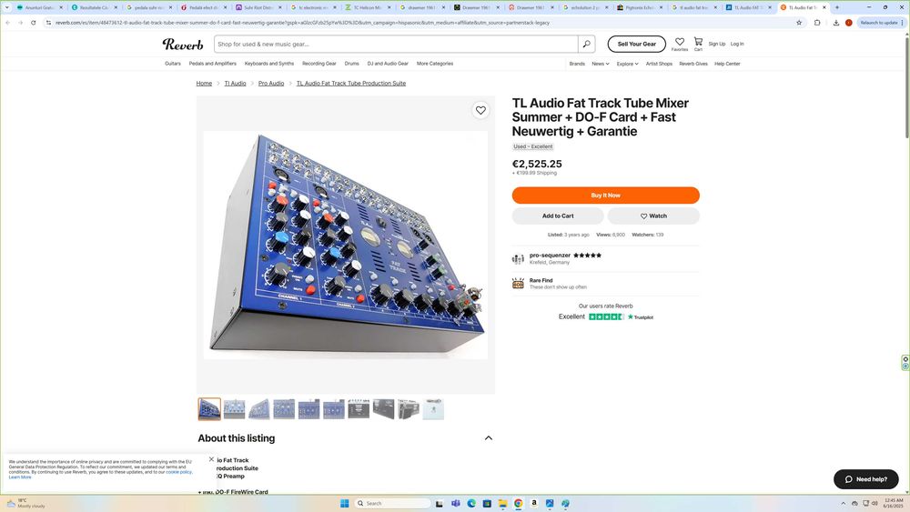Vand mixer sumator ( summing mixer) pentru studio TL Audio Fast Track