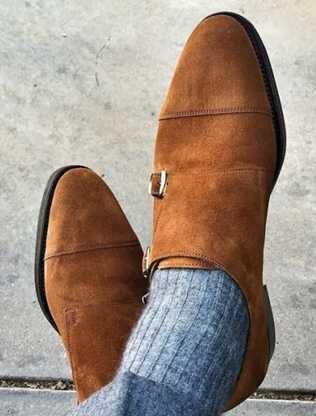 Pantofi monk 44 44.5 cap toe premium Dahlin NOI piele naturala moale