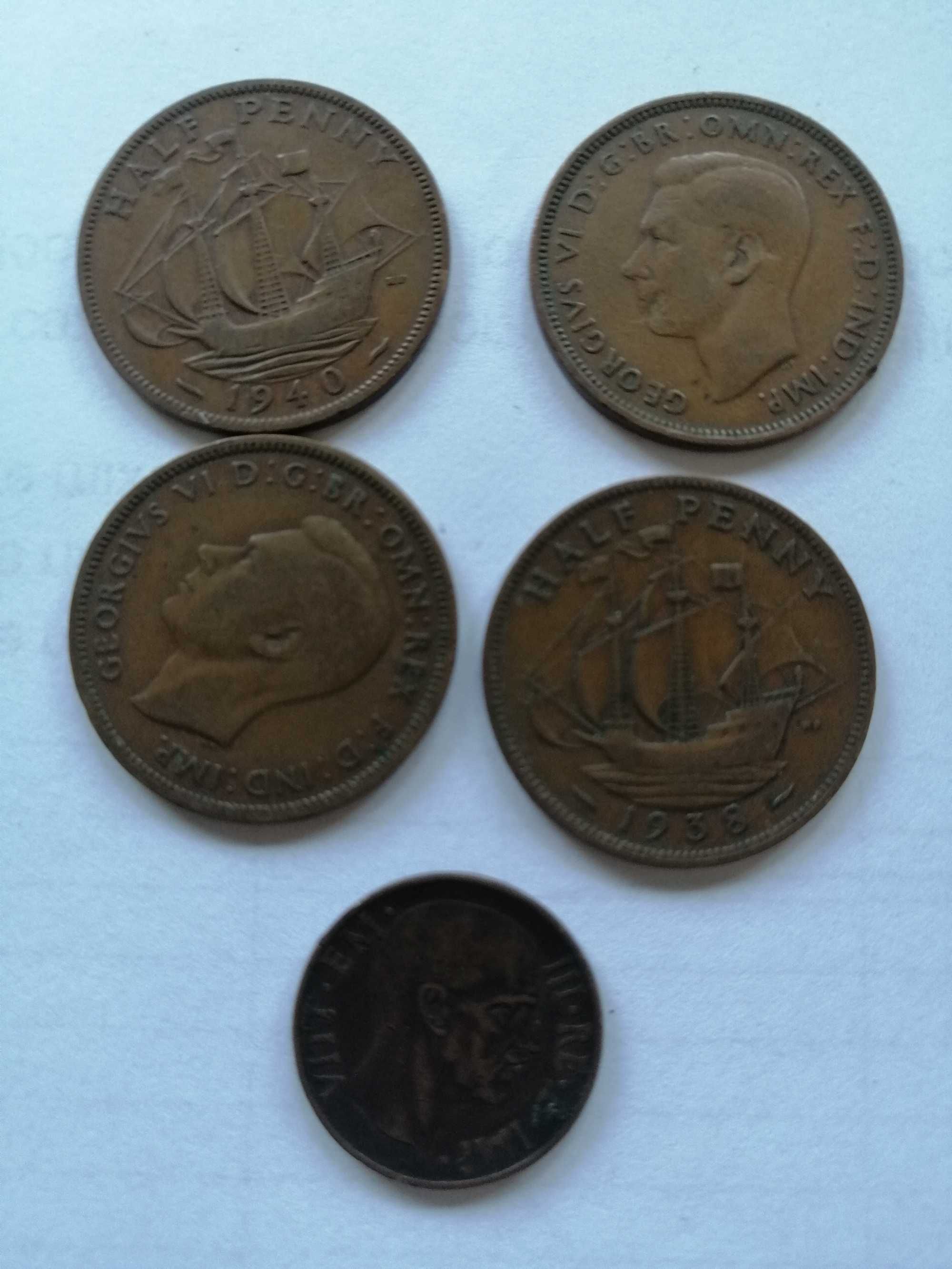 vand 5 monede vechi diferite stare buna