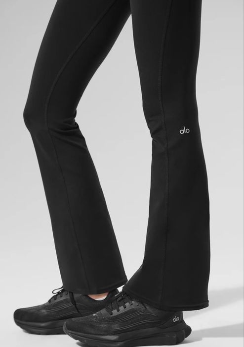 Alo Yoga  черен клин чарлстоун разкоен широки крачоли Oysho