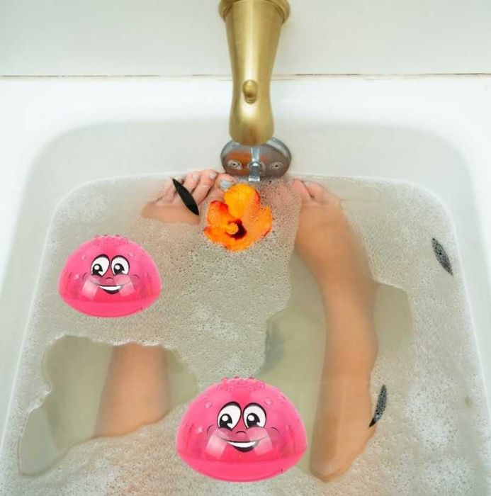 Jucărie baie, pulverizarea apei prin inducție, lumini Led multicolore