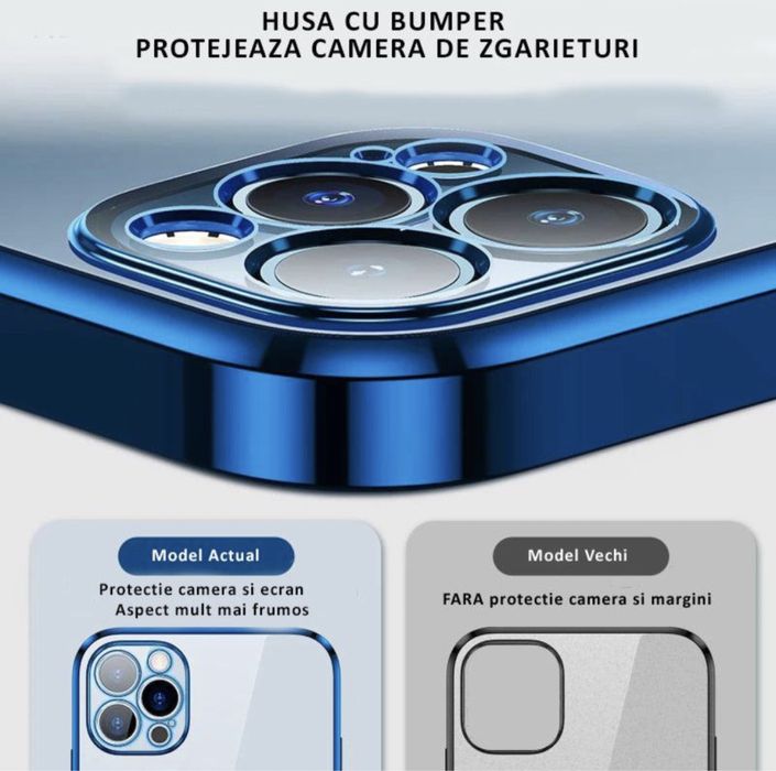 Husa de Silicon cu protectie pentru camera Apple iPhone