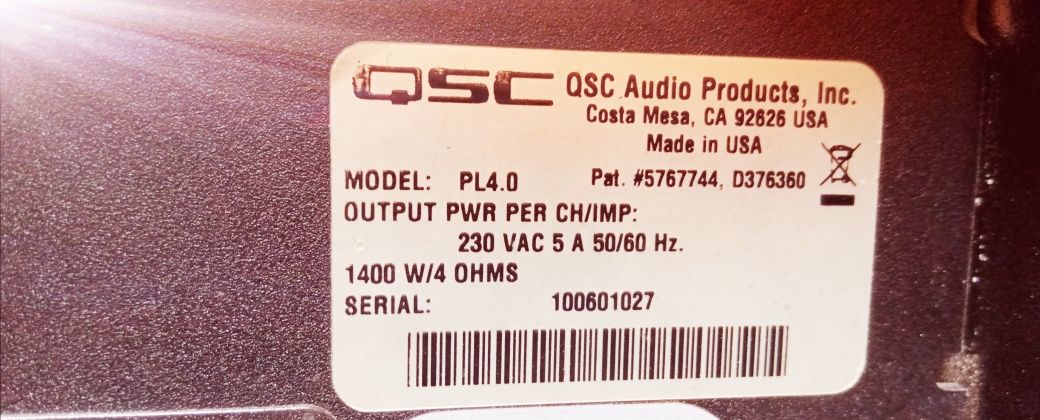 Vand amplificator Qsc pl.4.0 +DSP 260 dynacord in stare foarte buna!