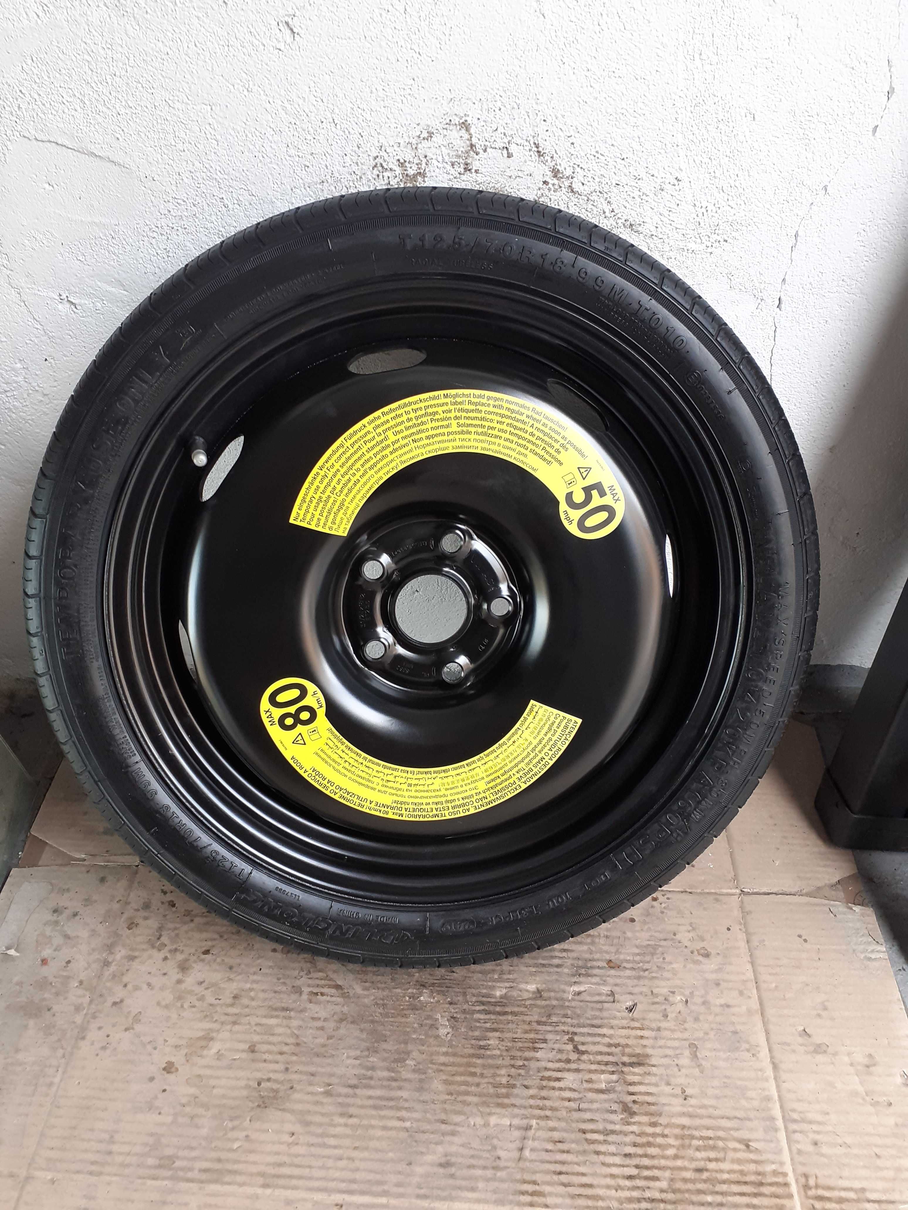 Roata rezerva SLIM R18 VW Golf,Passat b8,SKODA Karoq,AUDI A3,SEAT