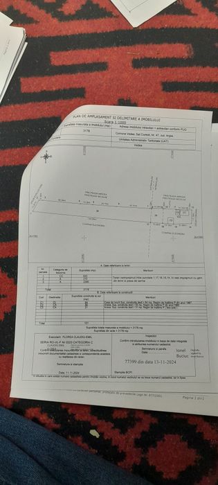 Vind teren cu casă și fînar cu cadastru în Com Vedea Sat Ciurești Arge