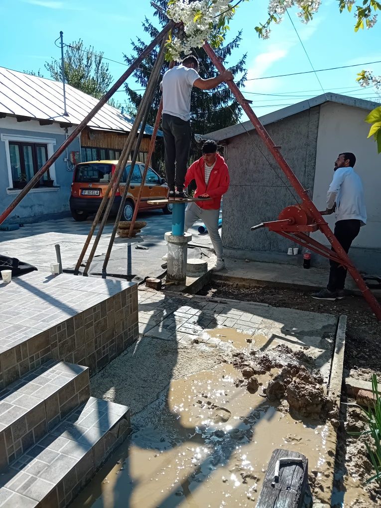 Foraje puțuri apa , prelungiri,denisipari, adâncirii