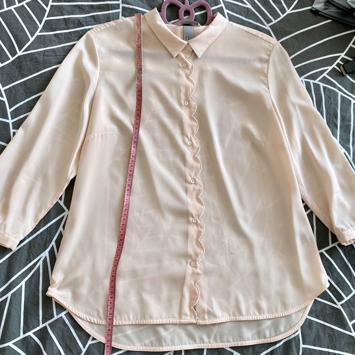 Bluza roz de dama tip camasa H&M marimea 42 XL