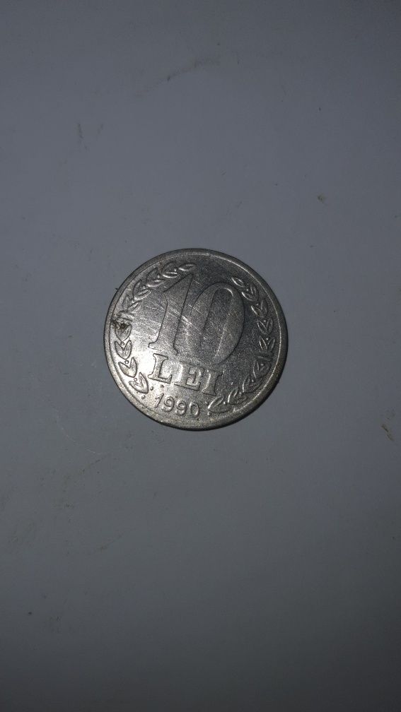 Vand moneda 10 lei, din 1990, cu 22 decembrie 1989