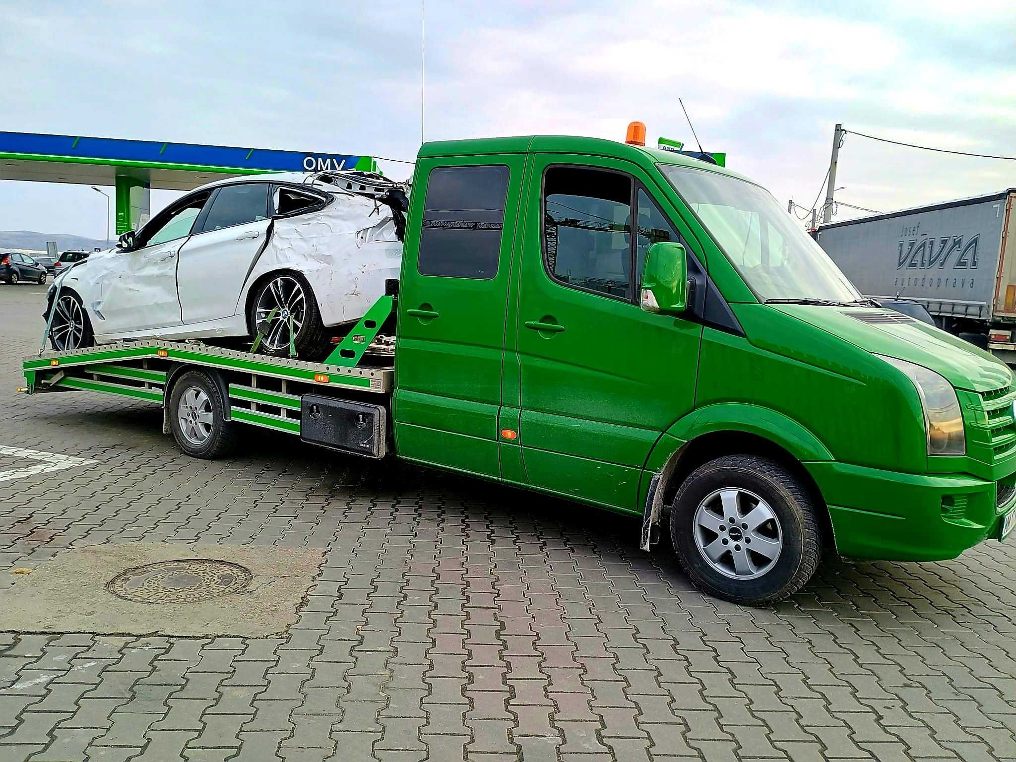 Tractari auto Cluj non-stop / Transport platforma / Asistenta accident